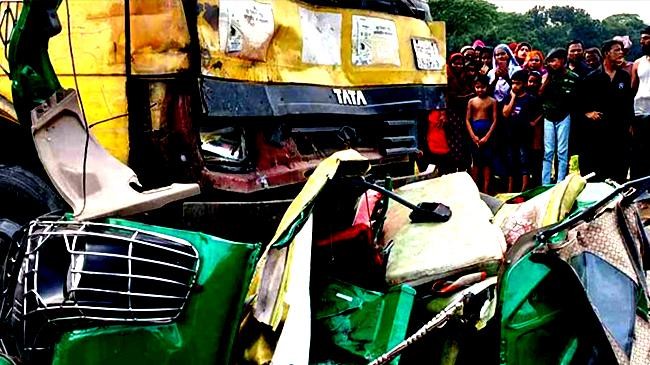 4 family members died in road accident in mymensingh