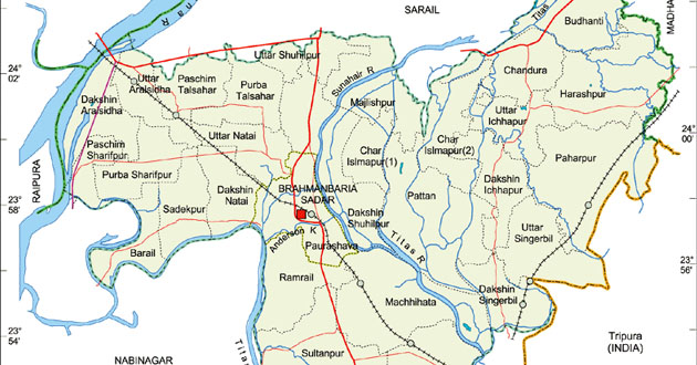 Brahmanbaria map