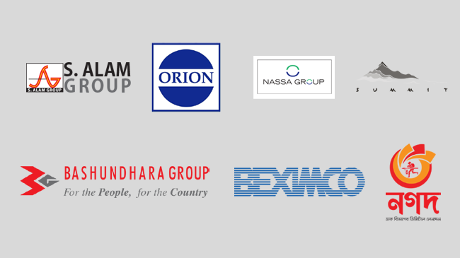 bashundhara group orion group summit group beximco group s alam group nasa group and nagad limited