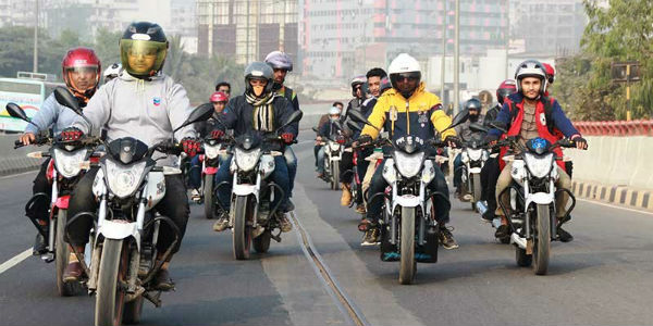 bayk on road dhaka