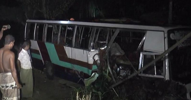 bus tractor collision