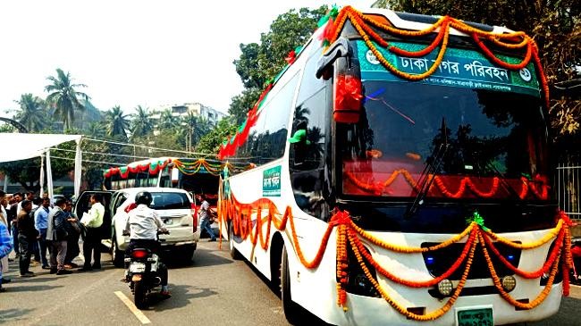 dhaka nagar paribahan ac buses on route 21