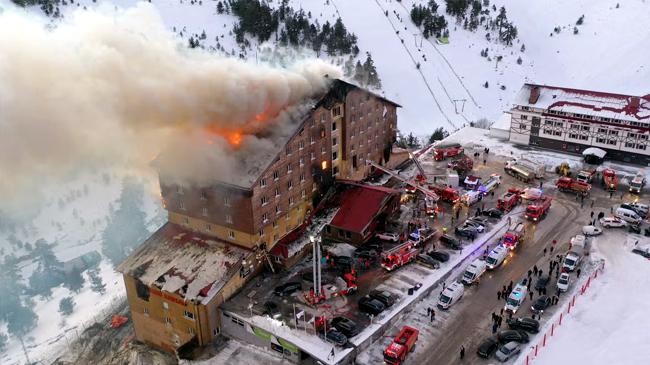 fire breaks out at hotel in popular ski resort in bolu province northwestern turkey