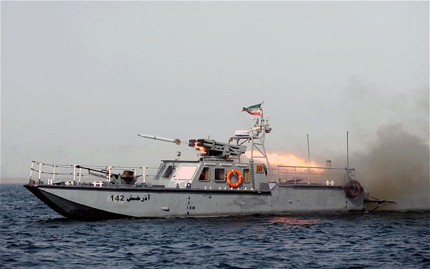 iran ballistic speedboat