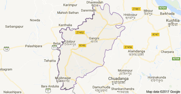 meherpur gangni map