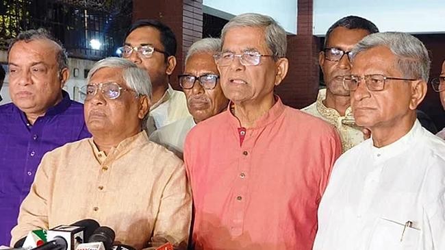 mirza fakhrul islam alamgir speaks to the media