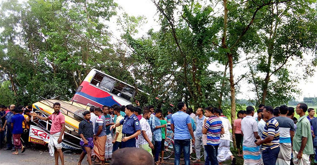 natore bus laguna accident 13 died