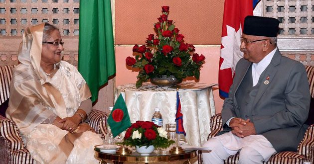 pm sheikh hasina and kp sharma oli