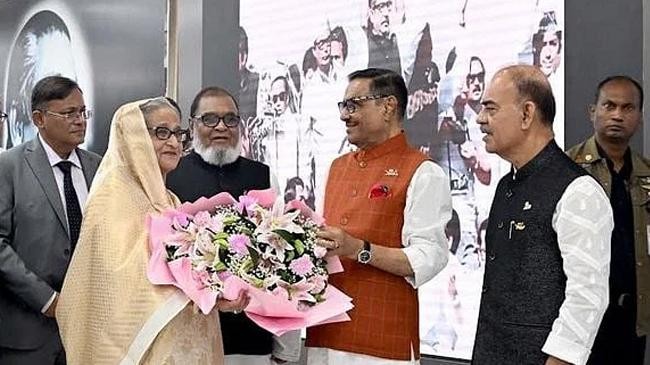 prime minister hasina has returned home after her visit to india