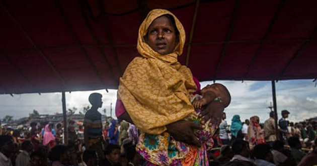 rohingya mother with baby