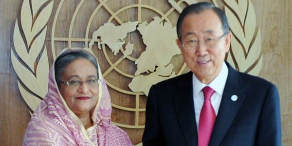 sheikh hasina and ban ki mon