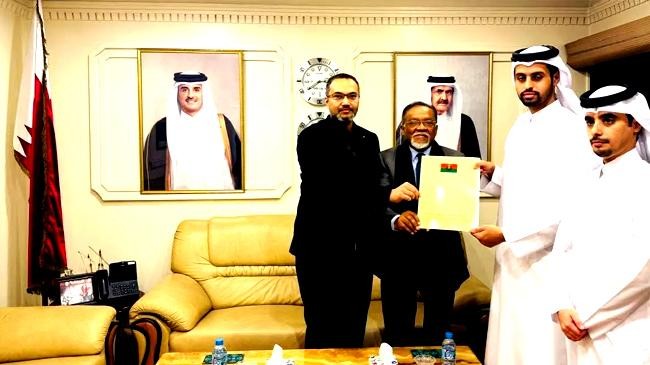 tarique formally extends gratitude to qatar emir