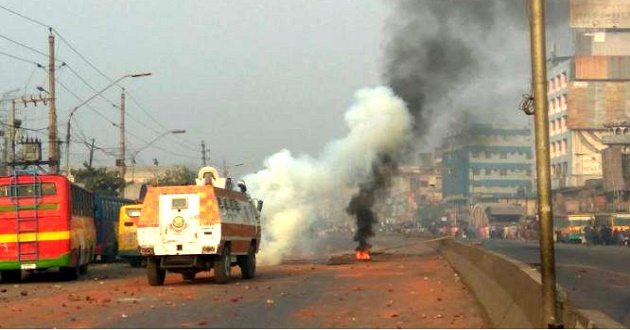 worker police clash gabtoli