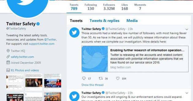 screenshot of twitter safety