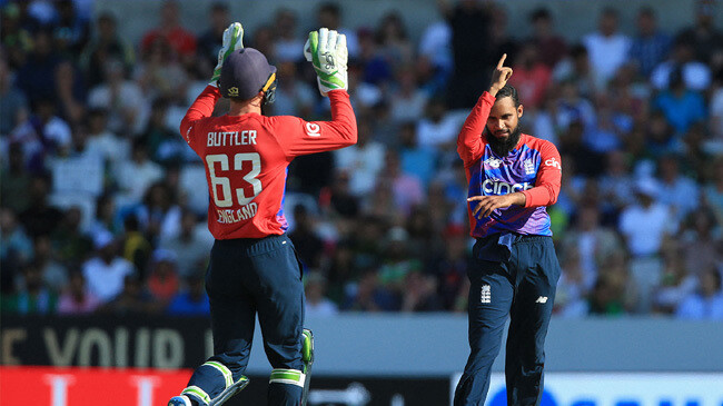 adil rashid celebrates a wicket england vs pakistan 2nd t20i headingley july 18 2021