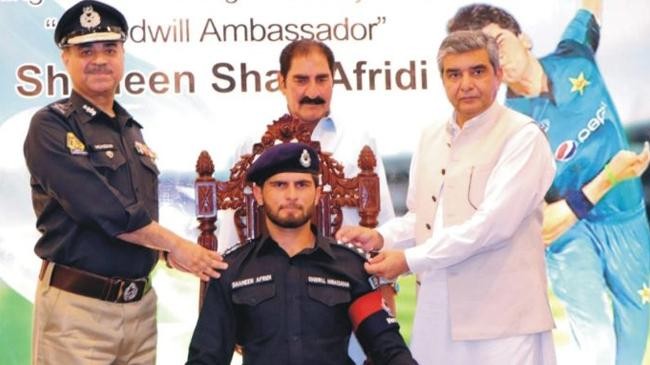 afridi named as ambassador to kp police