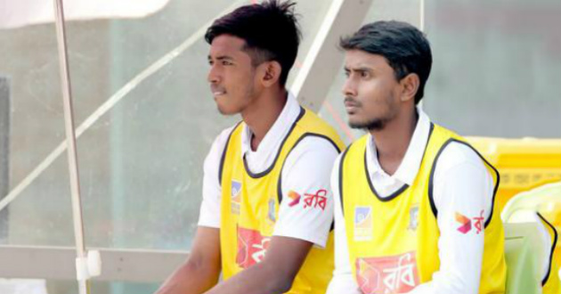 aminul and shakil in natinal team dugout