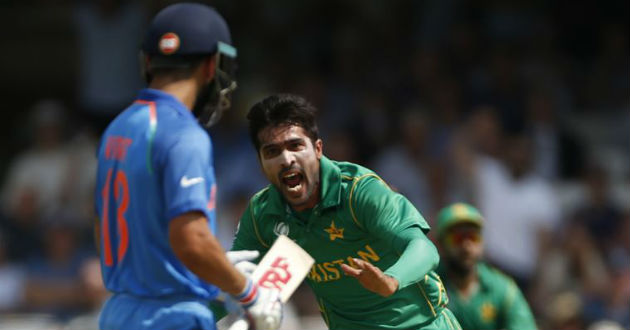 amir celebrates a wicket