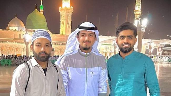 babar rizwan arrive in saudi arabia for haj