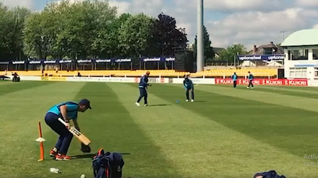 bangladesh team practices at leicester