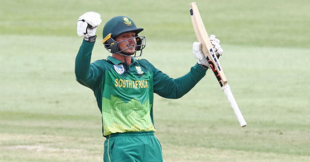 de kock celebrates his ton