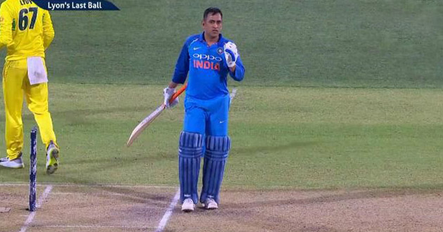 dhoni no run vs ausi