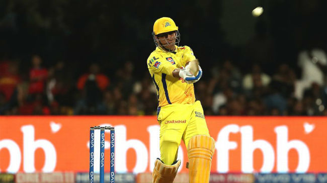 dhoni swats one towards midwicket