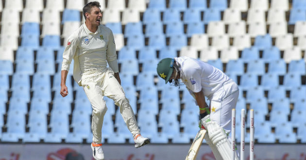 duanne olivier celebrates a wicket