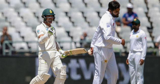 elgar punches the air after hitting the winning runs