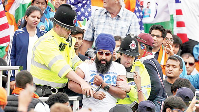 indian supporters arrested