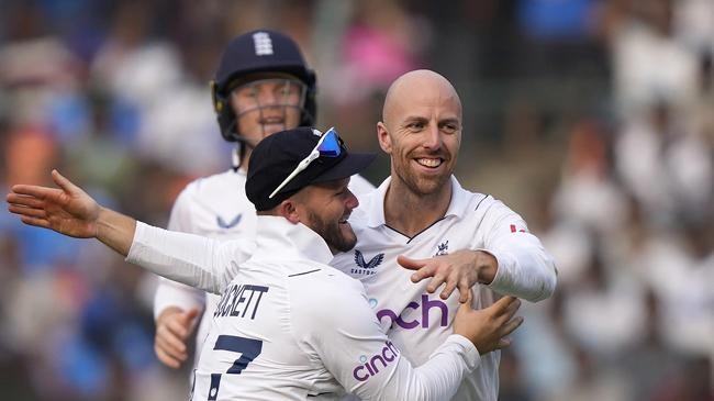 jack leach vs india