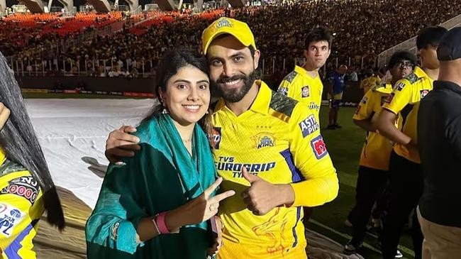 jadeja with his wife