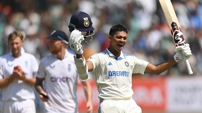 jaiswal celebrates his second double century in test cricket