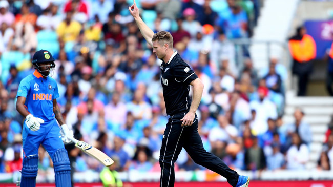 james neesham celebrates a wicket india vs new zealand