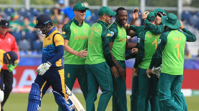 kagiso rabada celebrates vs sri lanka