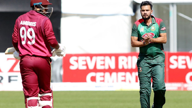 mashrafe mortaza vs west indies ireland tri series