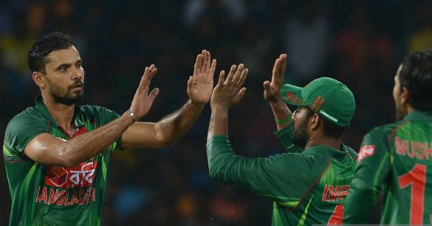 mashrafe takes a wicket on his second last t20 ball as bangladesh beat srilanka by 45 runs