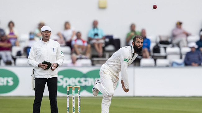 moeen ali had a long bowl