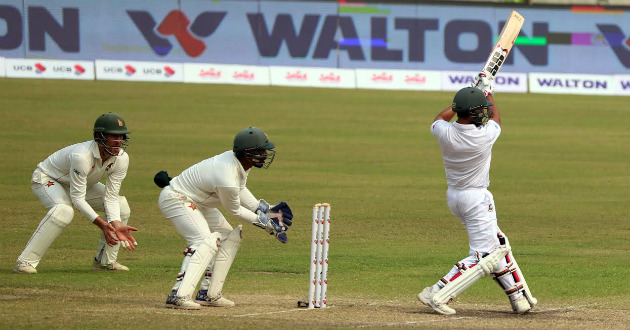 mohammad mithun in the second innings of dhaka test