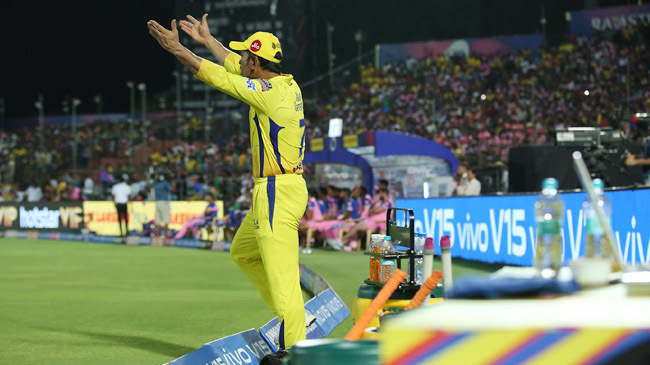 ms dhoni rajasthan royals vs chennai super kings