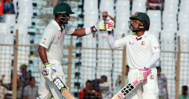 mushfiq and sabbir while making a partnership of 195 runs