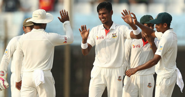 mustafiz takes four wickets in chittagong test against australia