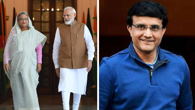 narendra modi sheikh hasina sourav ganguly