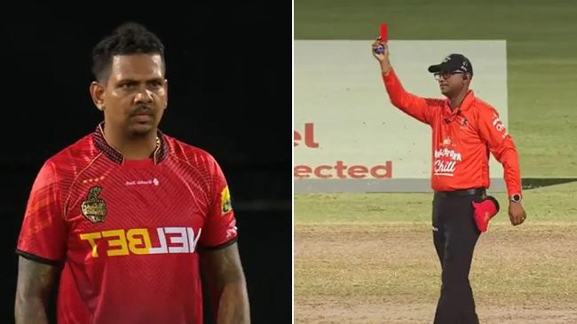 narine red card