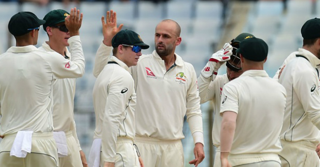 nathan lyon opens bowling for australia