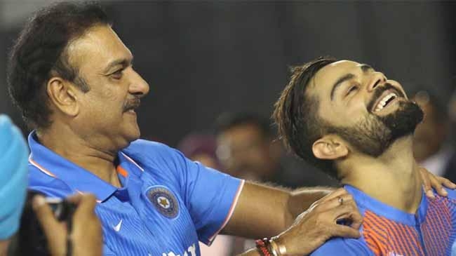 ravi shastri and kohli