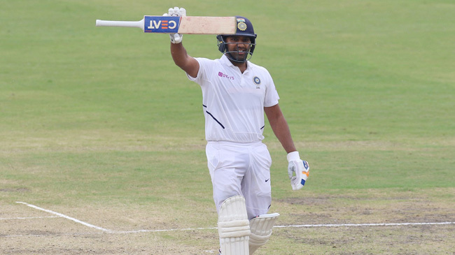 rohit sharma celebrates a landmark