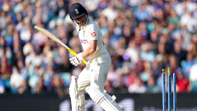 rory burns bowled for 5 england vs india