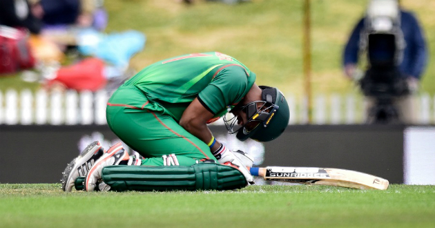 sabbir after being hurt by ball