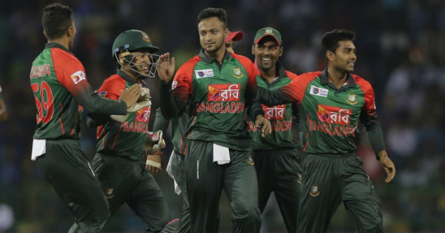 sakib celebrates a wicket for bangladesh